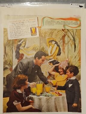 Vintage Dole Pineapple Juice Advertisement Print 1937